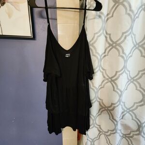Torrid Black Layered Short Sleeve Top